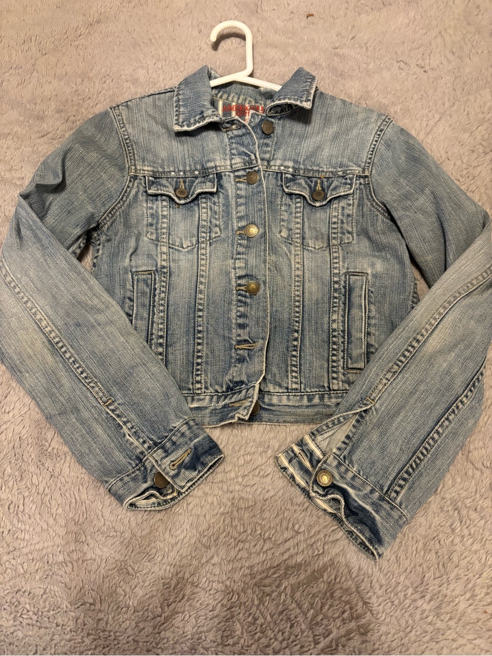 American Eagle Outfitters Light Blue Denim Jacket